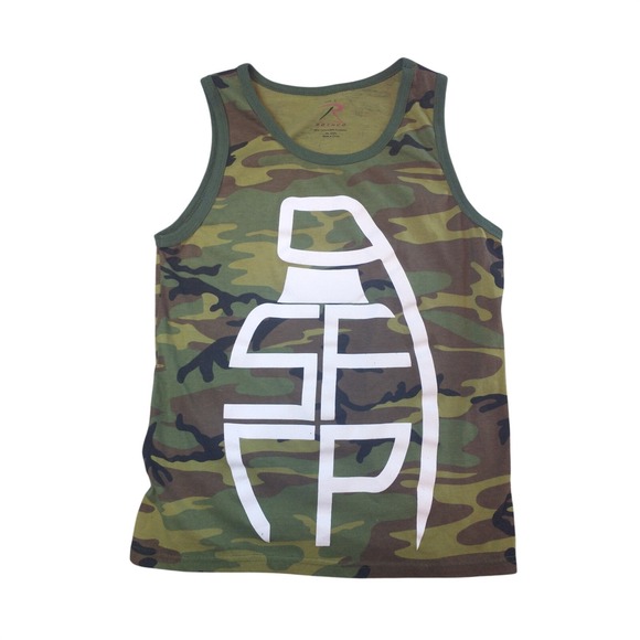 Rothco Other - Rothco Mens Small Woodland Camo Graphic Tank Top Green Sleeveless Shirt